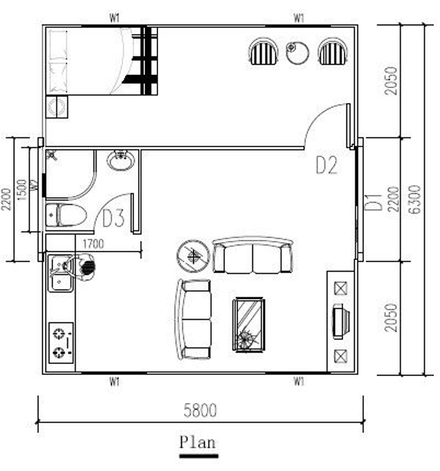 container dépliable 36m2